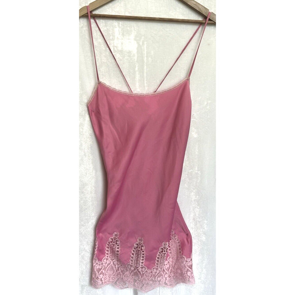 Vintage Victoria's Secret Lace Satin Penquoir Robe Cami Slip Dress Size S Set - Picture 12 of 16